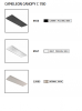 Beżowa prostokątna podsufitka natynkowa 78cm max 12 lamp do systemu CAMELEON CANOPY C 780 BEIGE 12065 Nowodvorski Lighting
